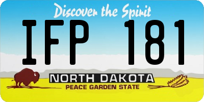 ND license plate IFP181