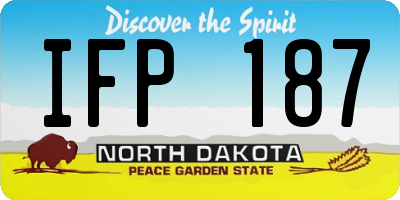 ND license plate IFP187