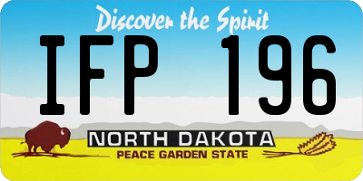 ND license plate IFP196