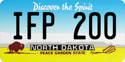 ND license plate IFP200