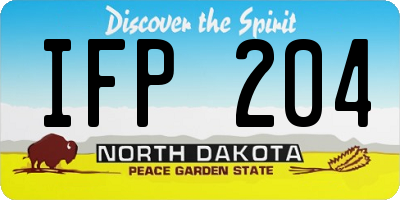 ND license plate IFP204