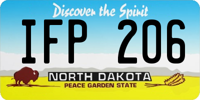 ND license plate IFP206