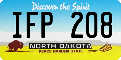 ND license plate IFP208