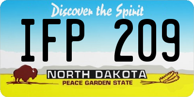 ND license plate IFP209