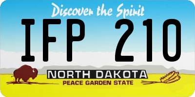 ND license plate IFP210