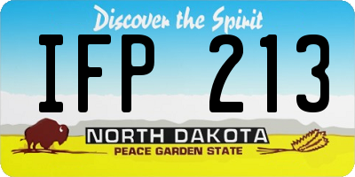 ND license plate IFP213