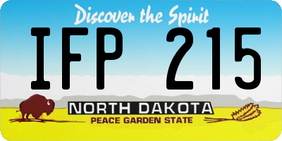ND license plate IFP215