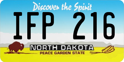 ND license plate IFP216