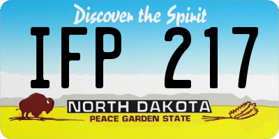 ND license plate IFP217