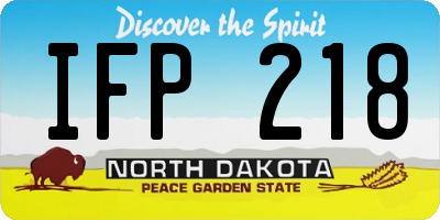 ND license plate IFP218