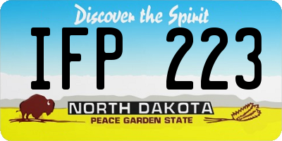 ND license plate IFP223