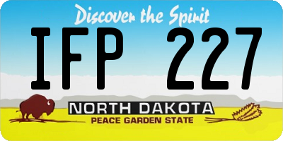 ND license plate IFP227