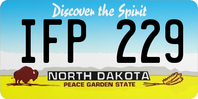 ND license plate IFP229