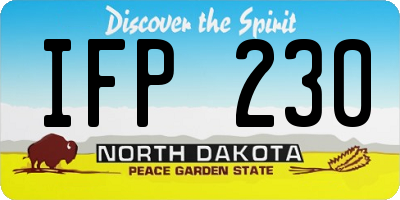 ND license plate IFP230