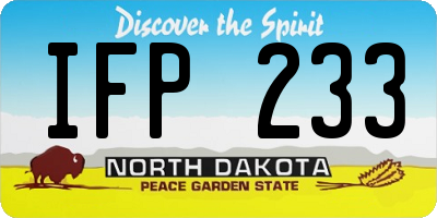 ND license plate IFP233