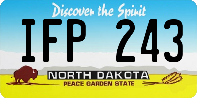ND license plate IFP243
