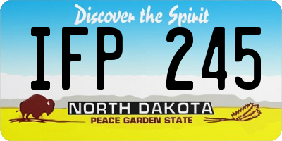 ND license plate IFP245