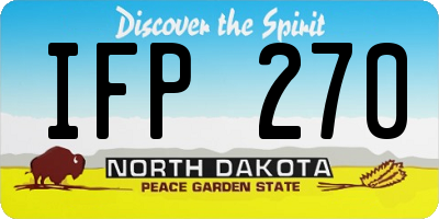 ND license plate IFP270