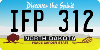 ND license plate IFP312