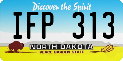 ND license plate IFP313