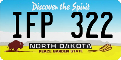 ND license plate IFP322