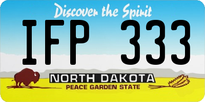 ND license plate IFP333