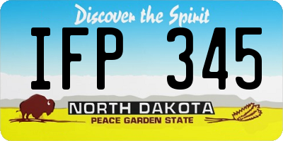 ND license plate IFP345