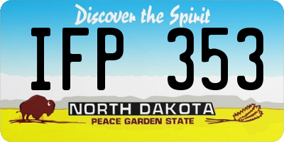 ND license plate IFP353