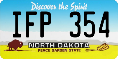 ND license plate IFP354