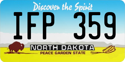 ND license plate IFP359