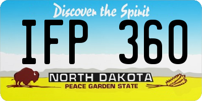 ND license plate IFP360