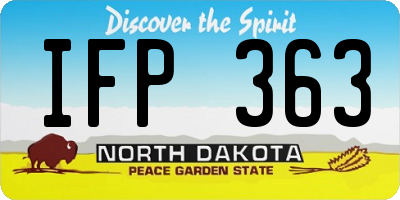 ND license plate IFP363
