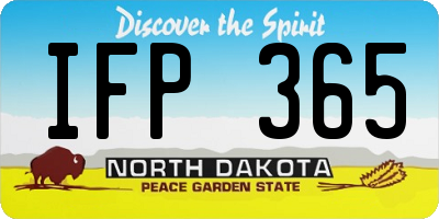 ND license plate IFP365