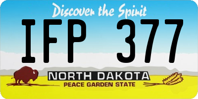 ND license plate IFP377