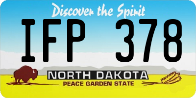 ND license plate IFP378
