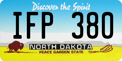 ND license plate IFP380