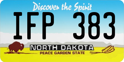 ND license plate IFP383