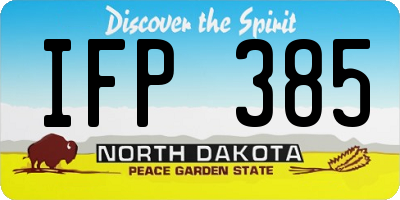 ND license plate IFP385