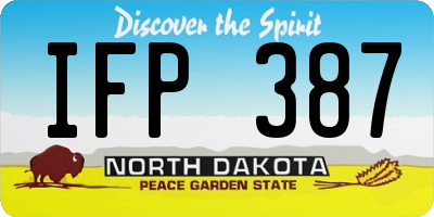 ND license plate IFP387
