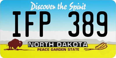 ND license plate IFP389