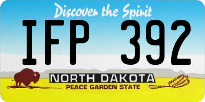 ND license plate IFP392