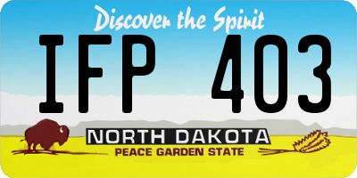 ND license plate IFP403