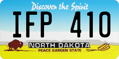 ND license plate IFP410