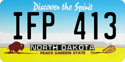ND license plate IFP413