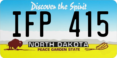 ND license plate IFP415