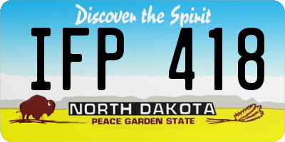 ND license plate IFP418