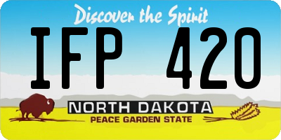 ND license plate IFP420