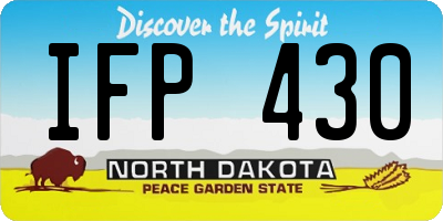 ND license plate IFP430