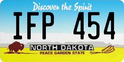 ND license plate IFP454