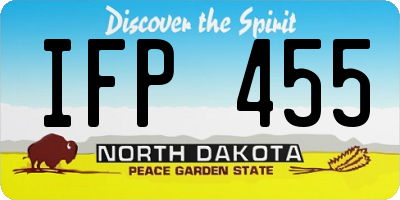 ND license plate IFP455